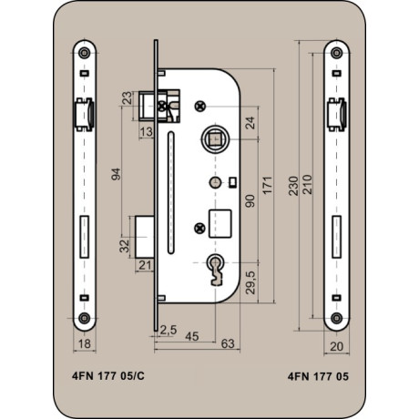 Zámek na klíč 60/90/45 