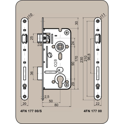 Zámek na vložku 80/90/50