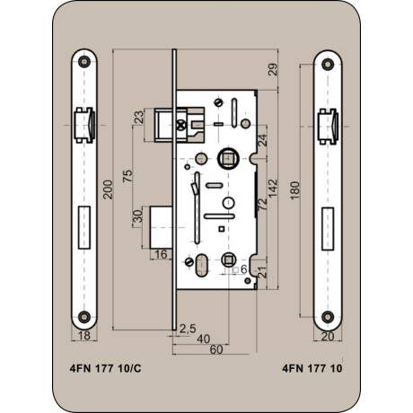 Zámek na WC 60/72/40 