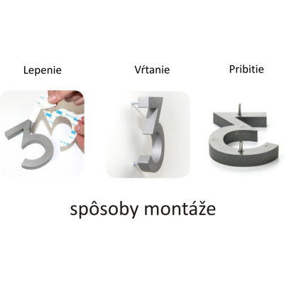 Číslo "8" 3D 100mm Al Číslo "8" 3D 100mm Al