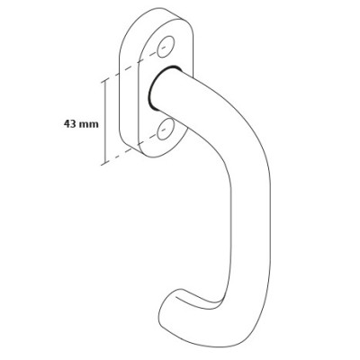 JOVO okenní klika nerez