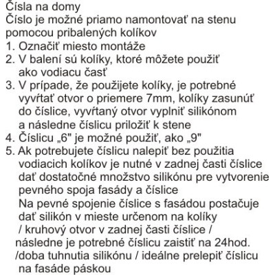 číslo 175mm černé "5"