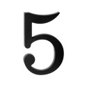 číslo 175mm černé "5"
