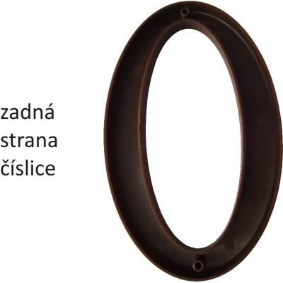 číslo 175mm hnědé "0" číslo 175mm hnědé "0"