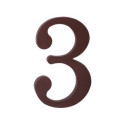 číslo 175mm hnědé "3"
