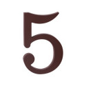 číslo 175mm hnědé "5"