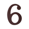 číslo 175mm hnědé "6"