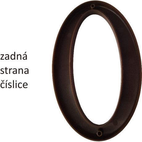 číslo 175mm hnědé "7"