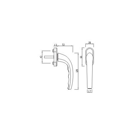 RHW 007 F9016 univerzální klika na okno