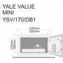 Yale Value Safe mini modrý