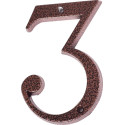 Číslo "3" měděný antik 120mm