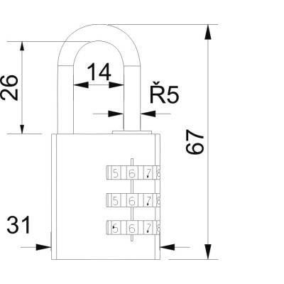 RV12002 kódový zámek RV12002 kódový zámek