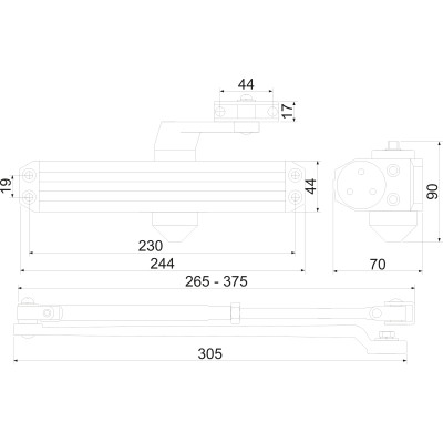 RZ4000 dveřní zavírač