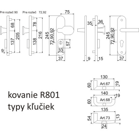 R801.ZB bezpečnostní kování