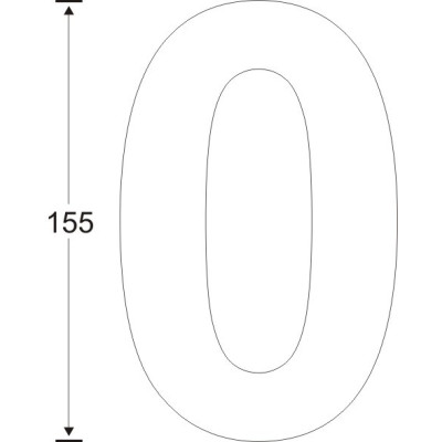 číslo "2" 155mm nerez číslo "2" 155mm nerez