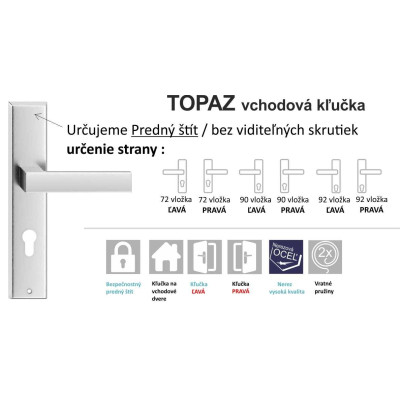 TOPAZ vchodová klika nerez TDK ... TOPAZ vchodová klika nerez TDK ...