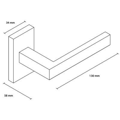 TOPAZ klika na dveře nerez STPR