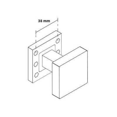 Koule čtvercová nerez pár SGKO
