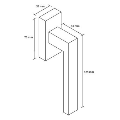 TOPAZ okenní klika nerez KOT TOPAZ okenní klika nerez KOT