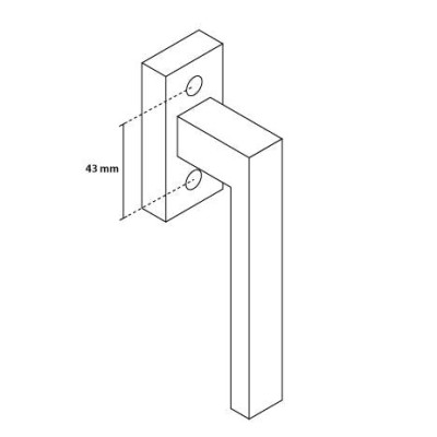 TOPAZ okenní klika nerez KOT TOPAZ okenní klika nerez KOT