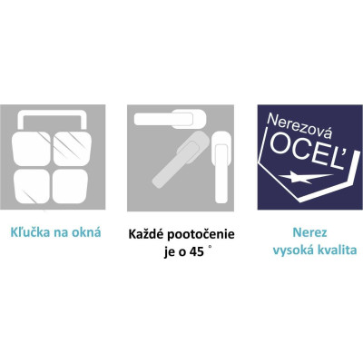TOPAZ okenní klika nerez KOT TOPAZ okenní klika nerez KOT