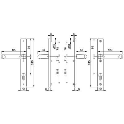 Hoppe LONDON 30mm klika-klika F4 bronz