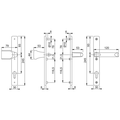 Hoppe LONDON 30mm klika-madlo F4 bronz