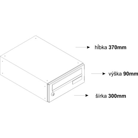 SJ 300/90 poštovní schránka jednostranná RAL