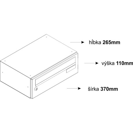 SJ 370/110 poštovní schránka jednostranná RAL