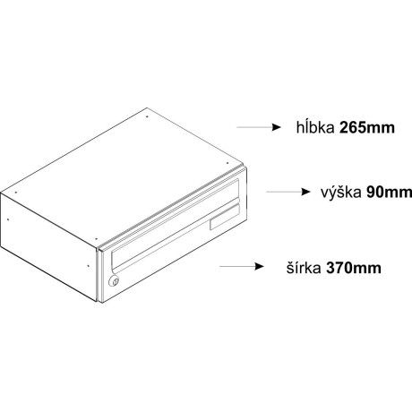 SJ 370/90 poštovní schránka jednostranná RAL