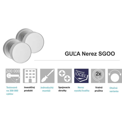 Koule plochá nerez pár SGOO otočná