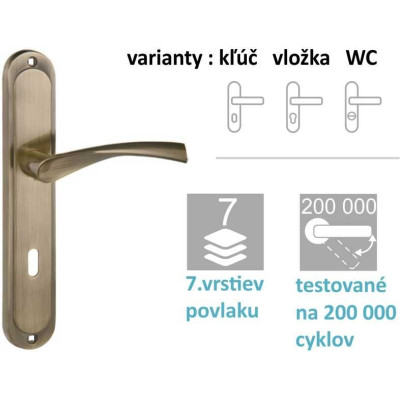 DIANA klika na dveře patyna DIANA klika na dveře patyna
