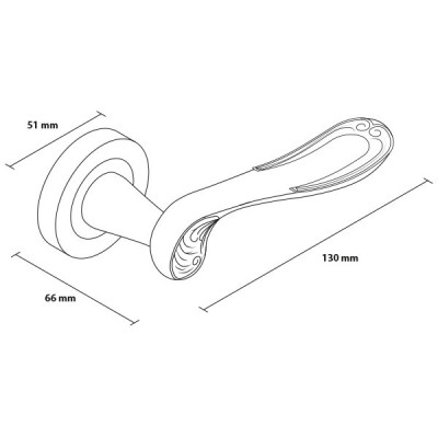 TOSCA rozetové kování bronz TOSCA rozetové kování bronz