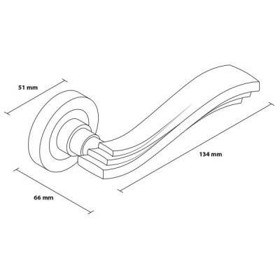 CHIARA rozetové kování bronz