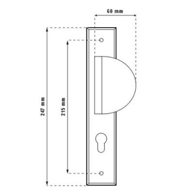 MAJA kování do vchodových dveří bronz MAJA kování do vchodových dveří bronz