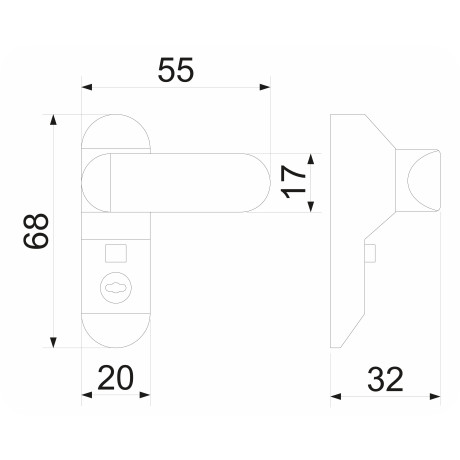 RHL ZZ RAL 9016 B okenní zámek bílý