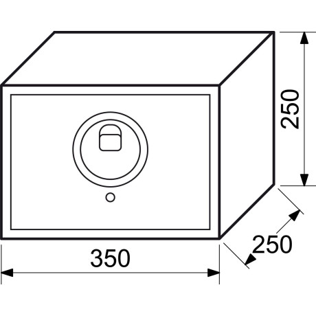 RS.25R FIN elektronický sejf na otisk prstu