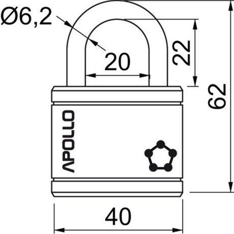 RV.APOLLO.40 visací zámek