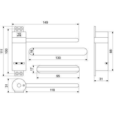 RZ901 S zavírač na lehké dveře