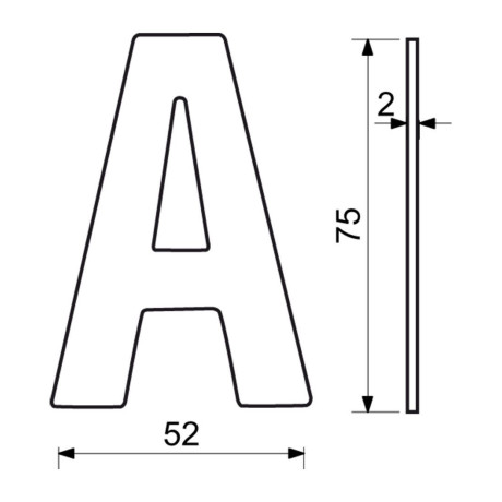 RN.75L číslice "0" matná černá