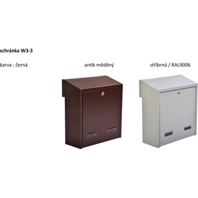 W3 - 3 poštovní schránka RAL9006