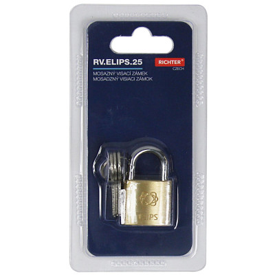 RV.ELIPS.25 visací zámek mosaz RV.ELIPS.25 visací zámek mosaz