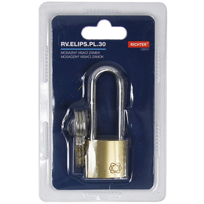 RV.ELIPS.PL.30 visací zámek mosaz