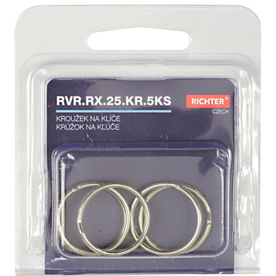 Kroužek na klíče 25mm / sada 5ks