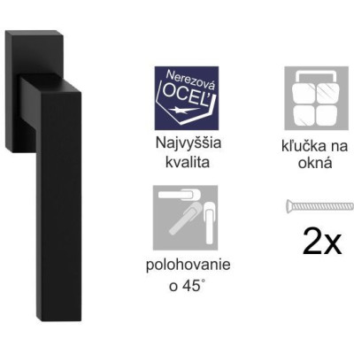 TOPAZ klika okenní černá KOTCZ TOPAZ klika okenní černá KOTCZ