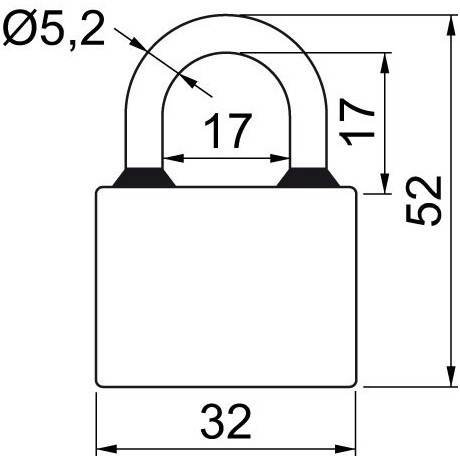 RV.OVAL.32.SET3 SET 3ks visacích zámků