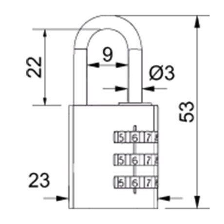 RV.12002.20 visací kódový zámek