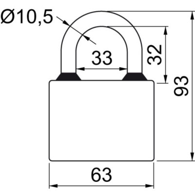 RV oval 63 visací zámek