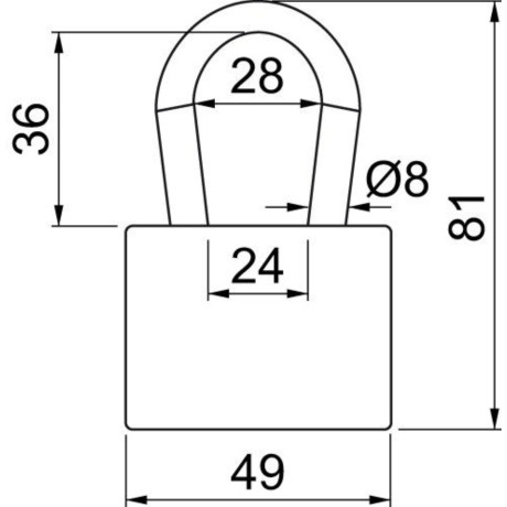 RV 12 50 visací zámek