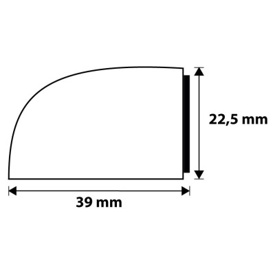 Zarážka samolepící půlkulatá průhledná ODAP